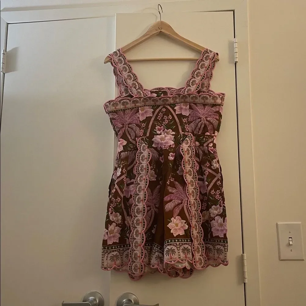 NWT Farm Rio Palm Dream Pleated Romper Palm Dream Women Size S - Picture 4 of 15